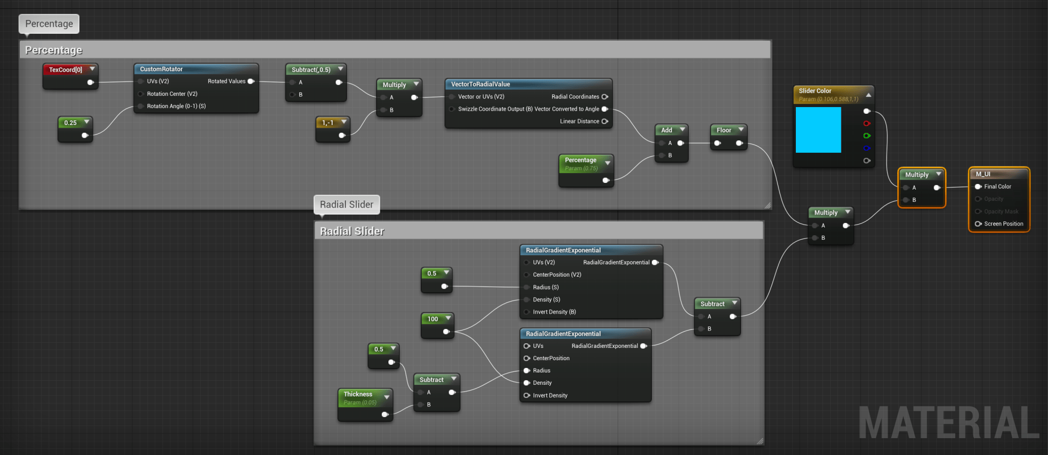 Creating a User Interface (UI) Material and Custom Radial Slider ...
